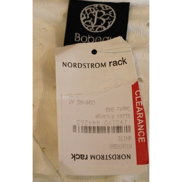 Bobeau Stretch Eyelet Babydoll Top Women's Size XL Off White NWT - Picture 10 of 12